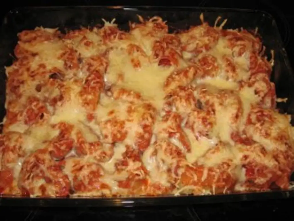 Паста с фаршированными мидиями и фарсом из тунца