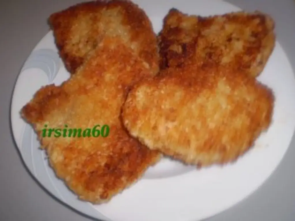 Шницель в кокосовой панировке