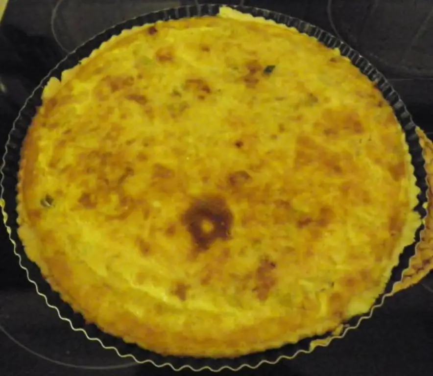 Тарт из лука-порея с маслом и мукой