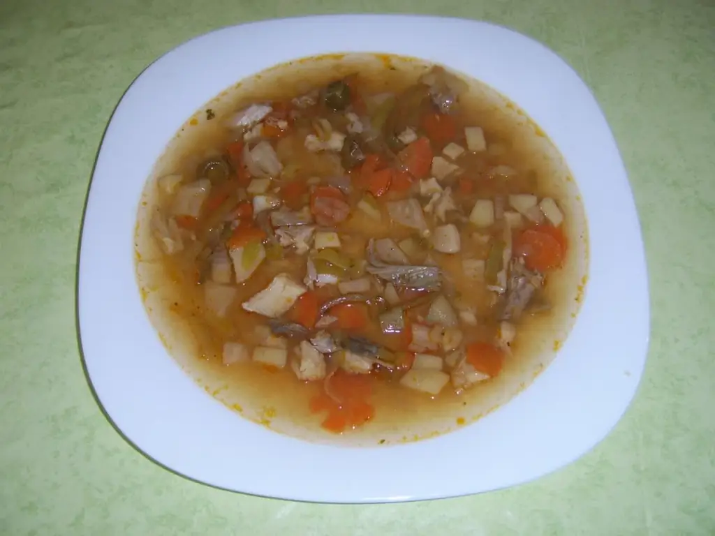 Суп из копченой рыбы