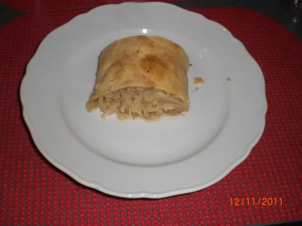 Капустный штрудель с Для начинки и белокочанной капустой..капуста..ок. 1200 грамм