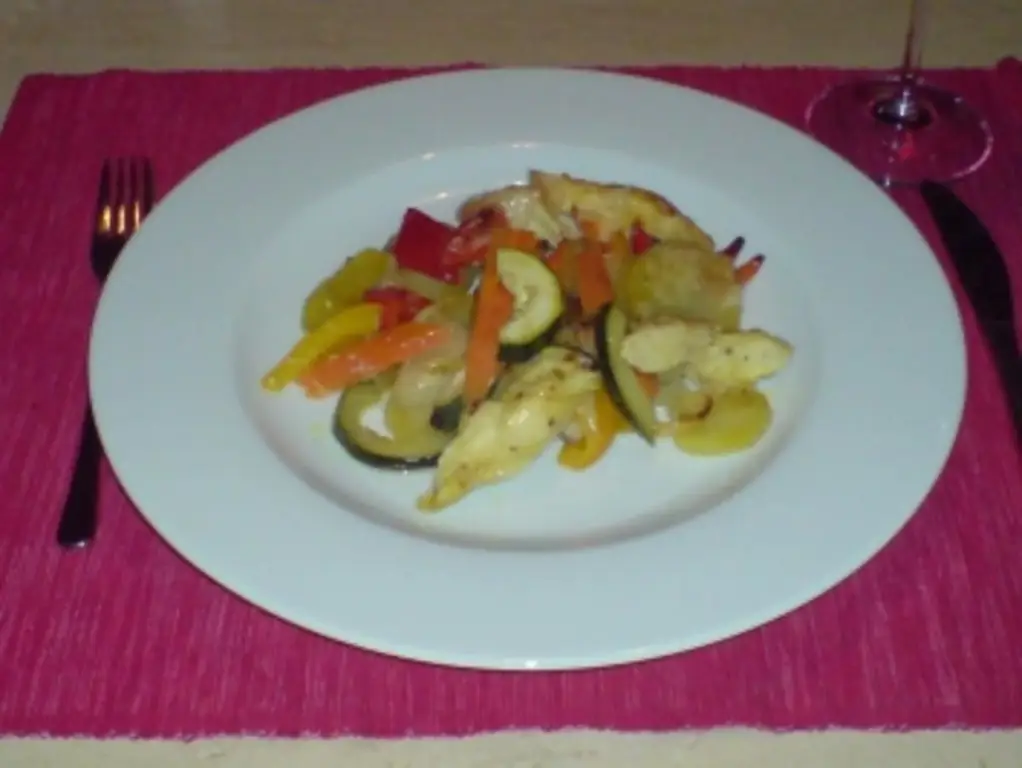 Маринованные куриные грудки на картофеле