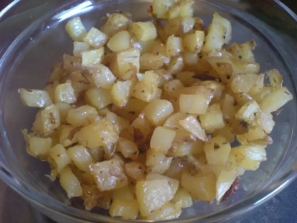 Картофельные кубики из духовки