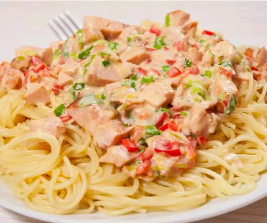 Спагетти с курицей