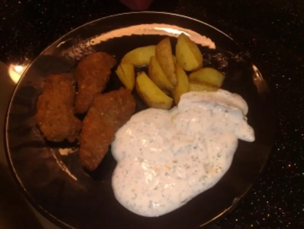 Палочки для нарезки с картофельными дольками и зеленью