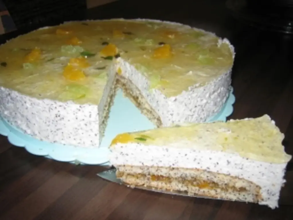 Кварк.Маковый торт