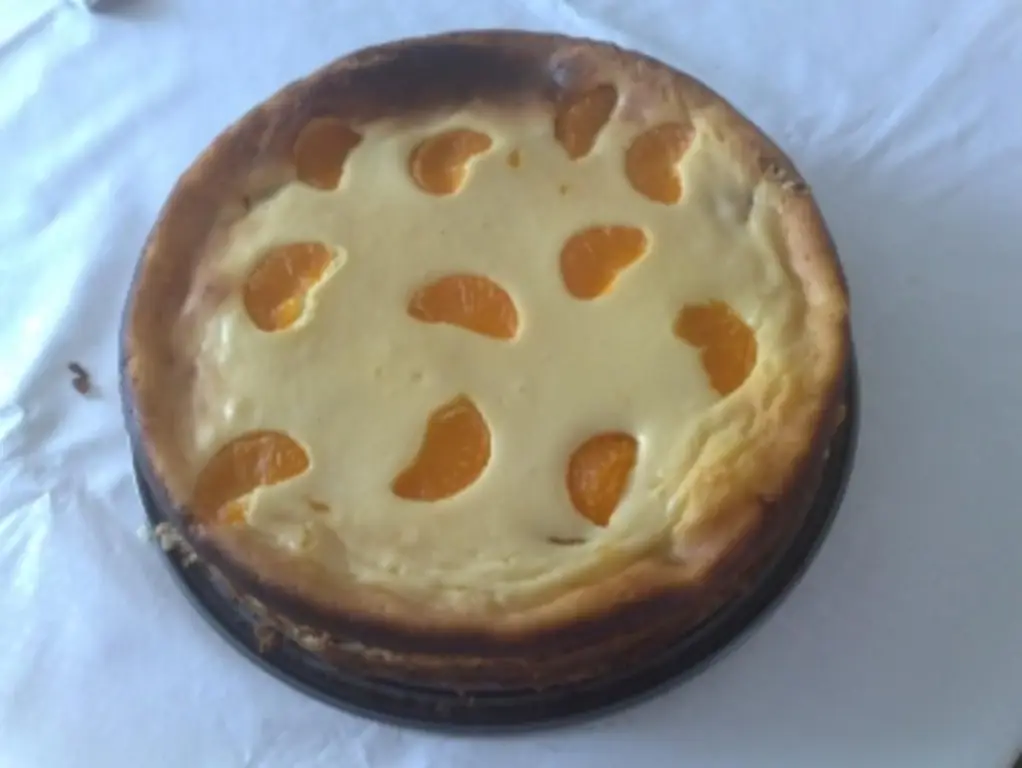 Творожный торт с мандаринами