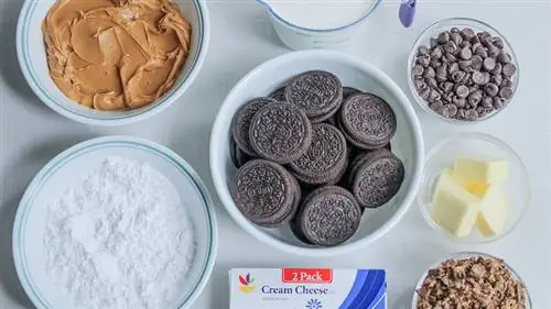ингредиенты для пирога с арахисовым маслом