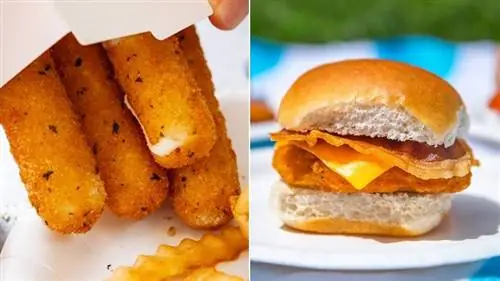 Куриный рулет и палочки из моцареллы от White Castle