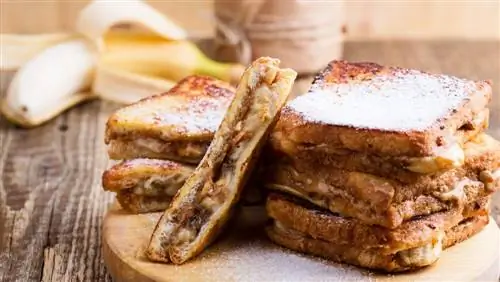 арахисовое масло и желе с французскими тостами