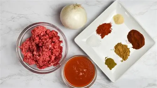 ингредиенты для тако мясо