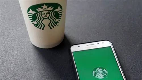 Приложение Starbucks и напиток