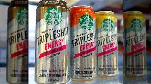 Разнообразие энергетических напитков Starbucks Tripleshot