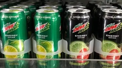 Банки энергетического напитка Mountain Dew Amp