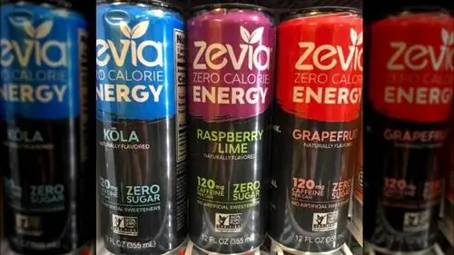 Банки энергетического напитка Zevia