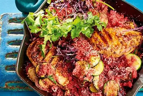 Куриная сковорода с кускусом