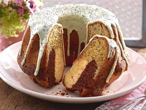 Торт Bundt с маком и марципаном