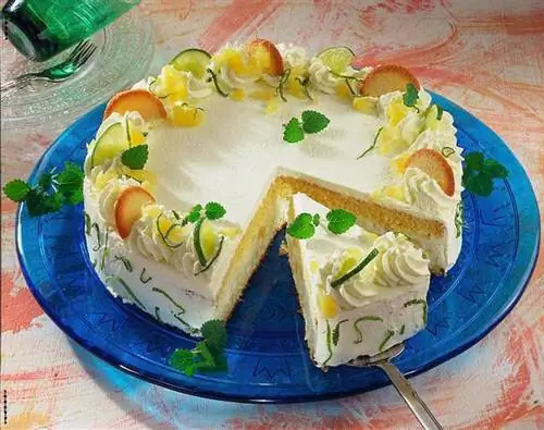 Йогуртовый ананасовый торт