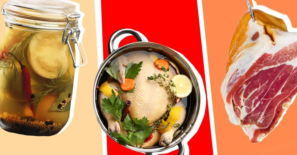 Разница между маринованием, солением, маринованием и солением