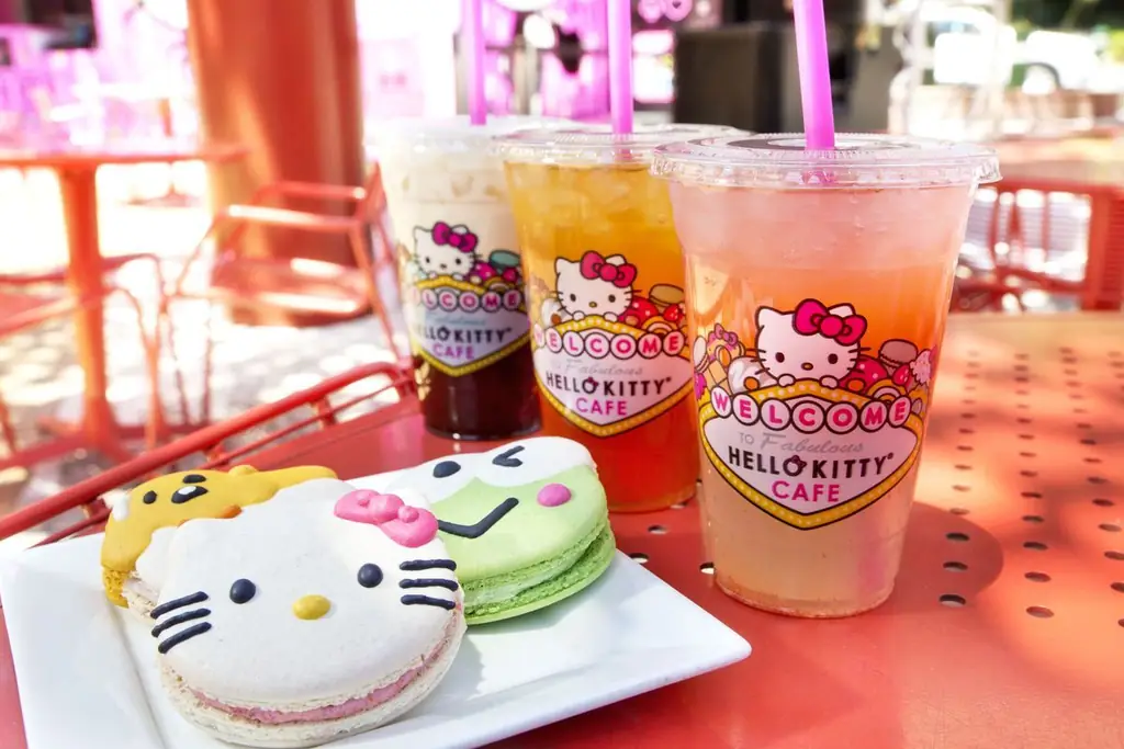Угощения в кафе Hello Kitty Угощения в кафе Hello Kitty