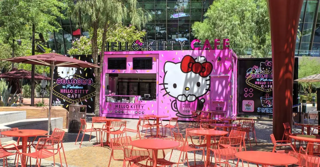 Раскрыты пункты меню Hello Kitty Cafe on the Strip