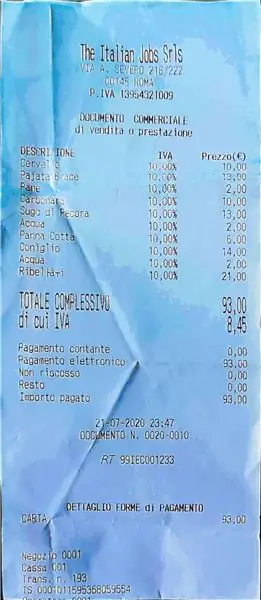 trecca scontrino trecca scontrino