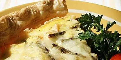 Киш с курицей & Рецепт пирога со спаржей