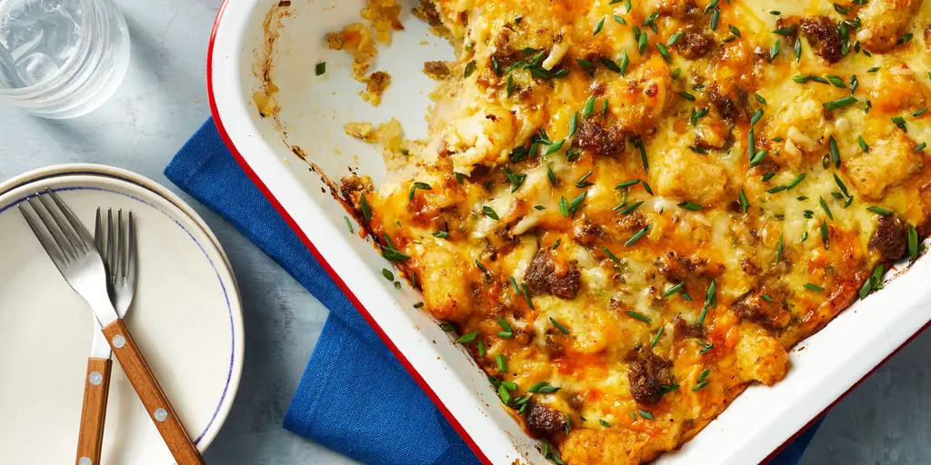 Рецепт запеканки на завтрак Tater Tot