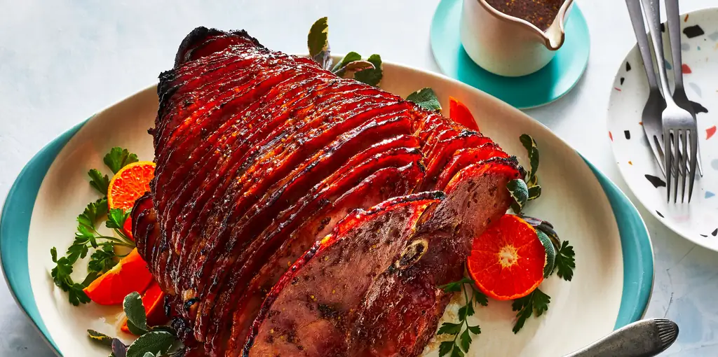 Рецепт запеченной ветчины с коричневой сахарно-горчичной глазурью