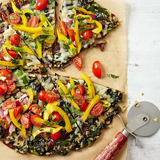 Швейцарский мангольд и спаржа "Пицца"