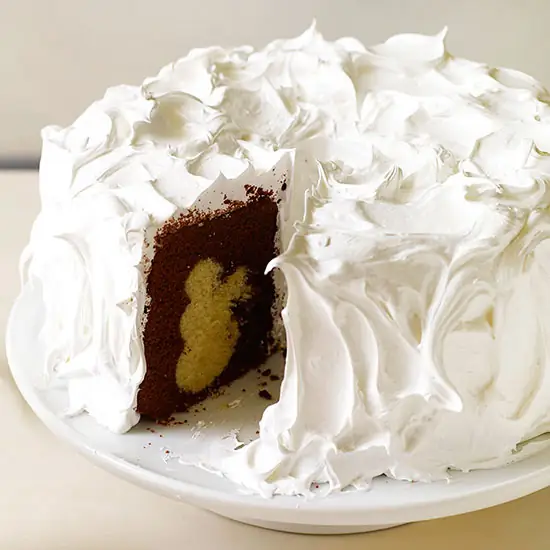 Скрытый снеговик торт