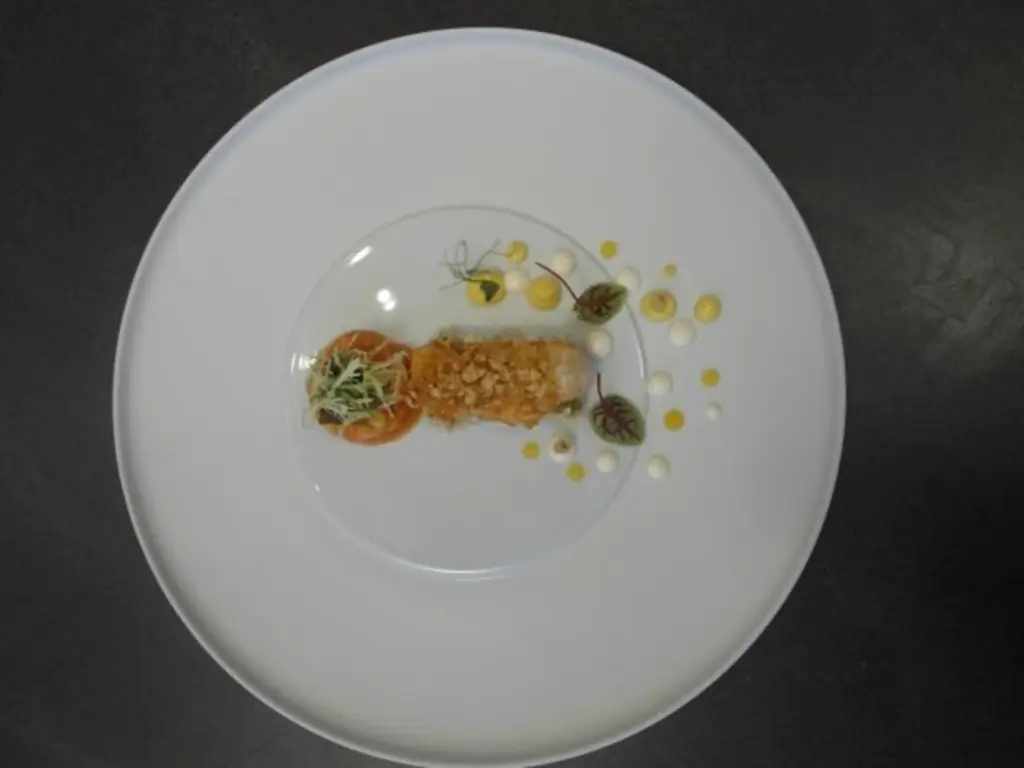 Жареный лангостино с цветной капустой