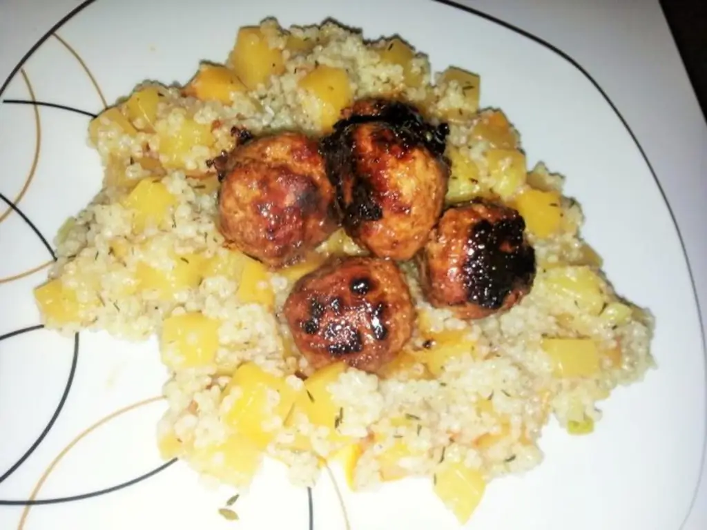 Köttbular на перловой крупе