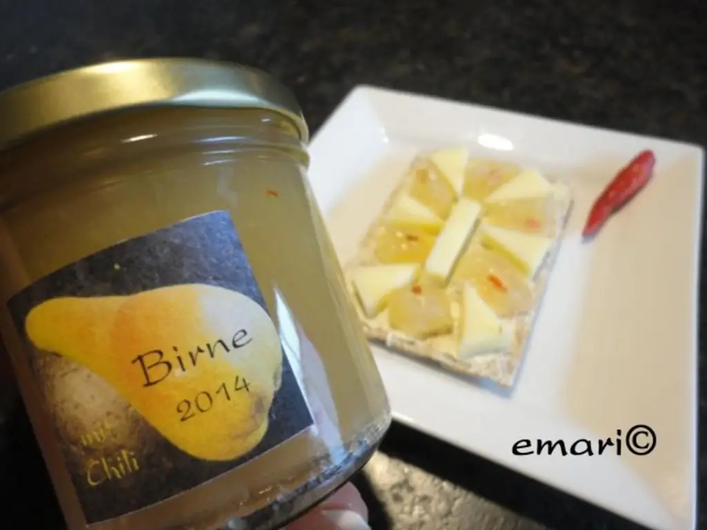 Желе из груш с чили