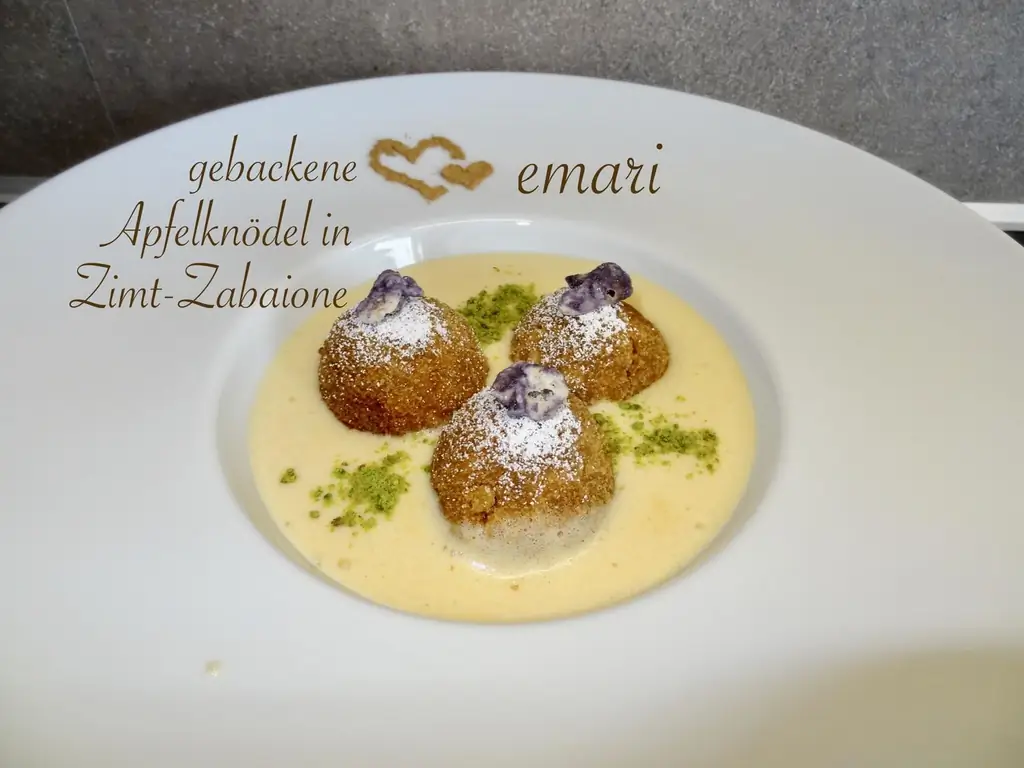 Запеченные яблочные клецки с корицей zabaglione