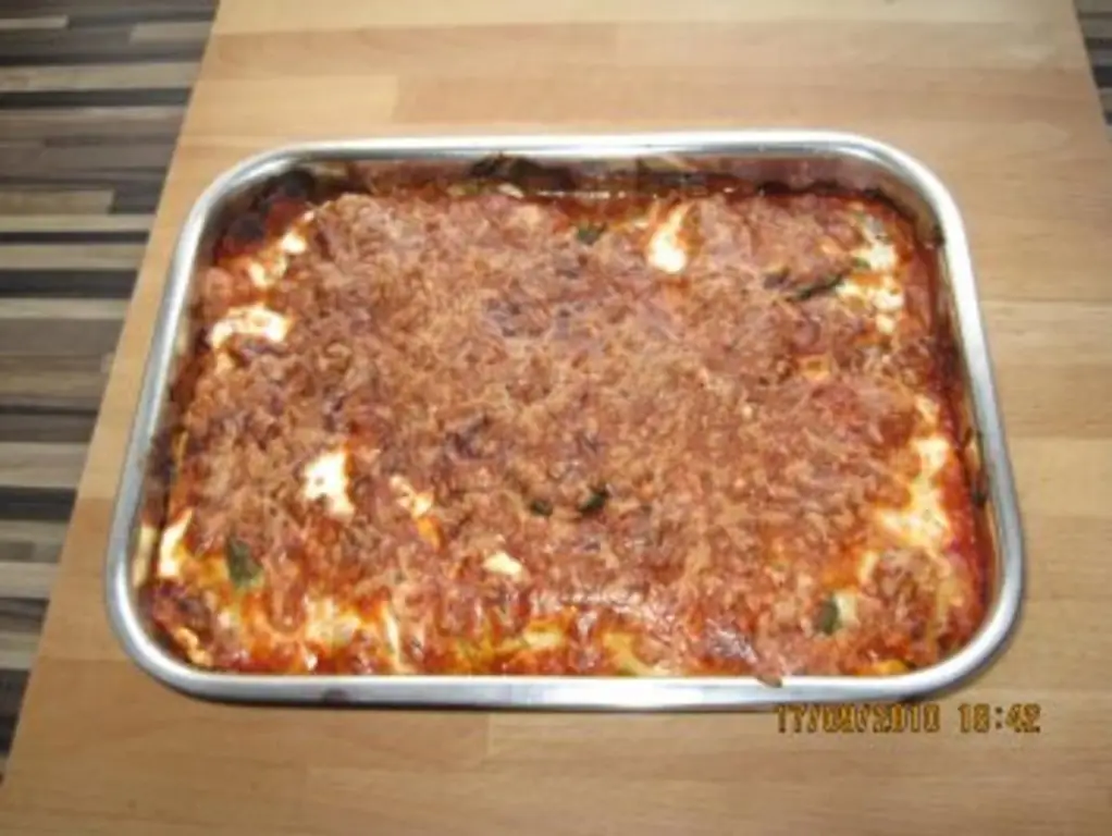 Лазанья с гномами из кабачков и свежими помидорами