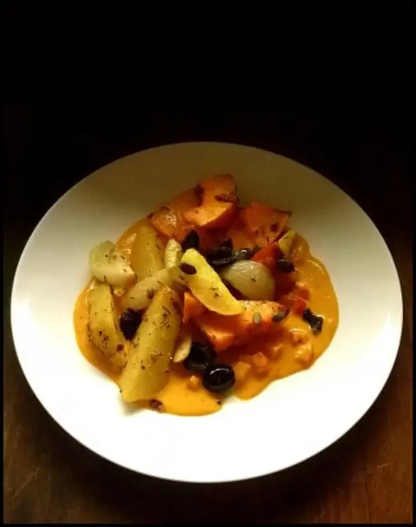 Хоккайдо и запеченный картофель с острым тыквенным соусом