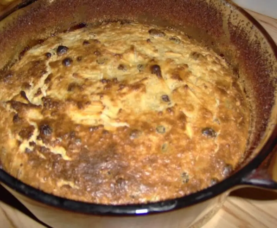 Пшенная запеканка с изюмом