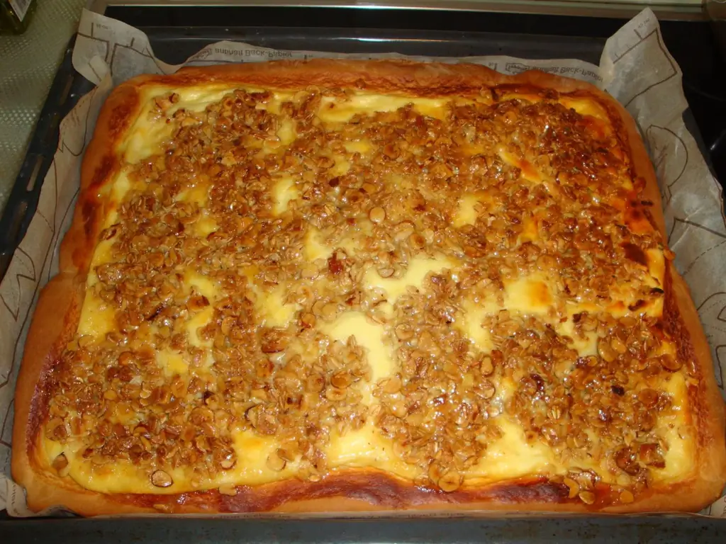 Творожный пирог с овсянкой