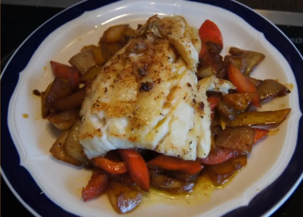 Филе трески на перце