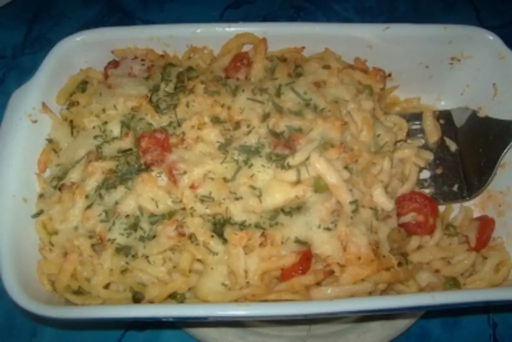 Шпецле из запеченных овощей