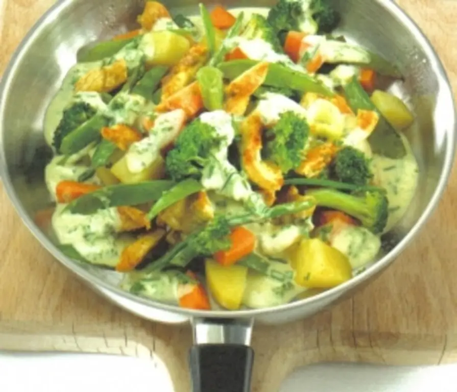 Жаркое из птицы с овощами