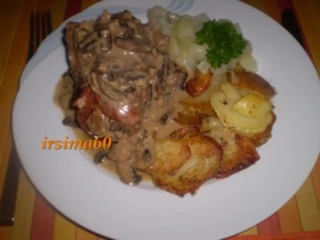 Свиные рулеты с нежнейшей грибной начинкой