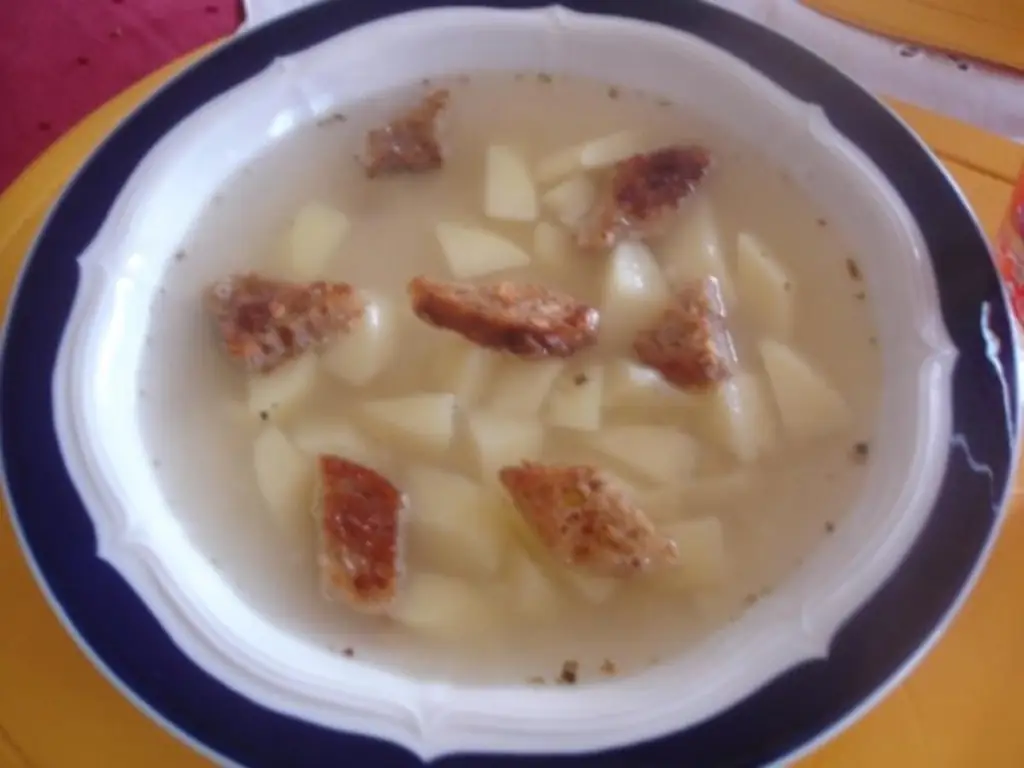 Чесночный суп (Oukrop / Чешский рецепт !)