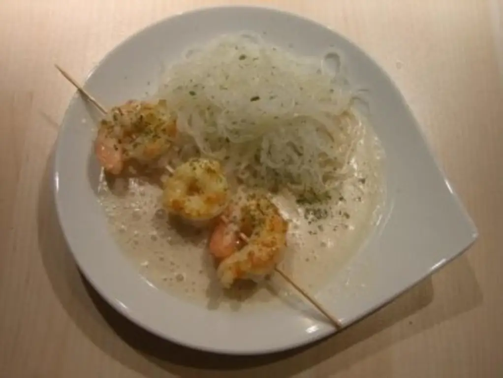 Креветки в кокосовой пене