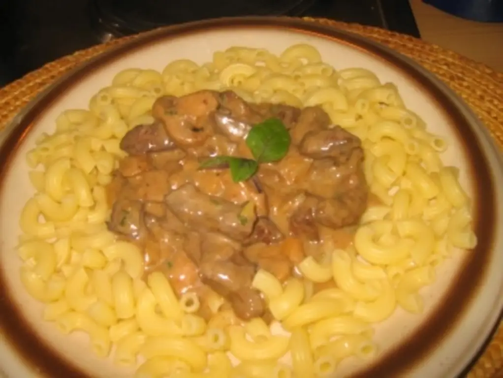 Мясо: Острая печеночная сковорода