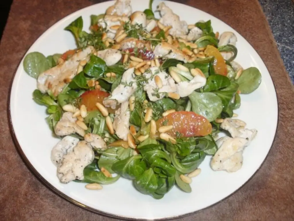 Фруктовый салат из баранины с куриными полосками