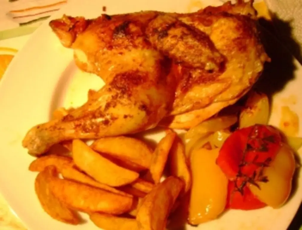 Птица: Жареный цыпленок с тимьяном