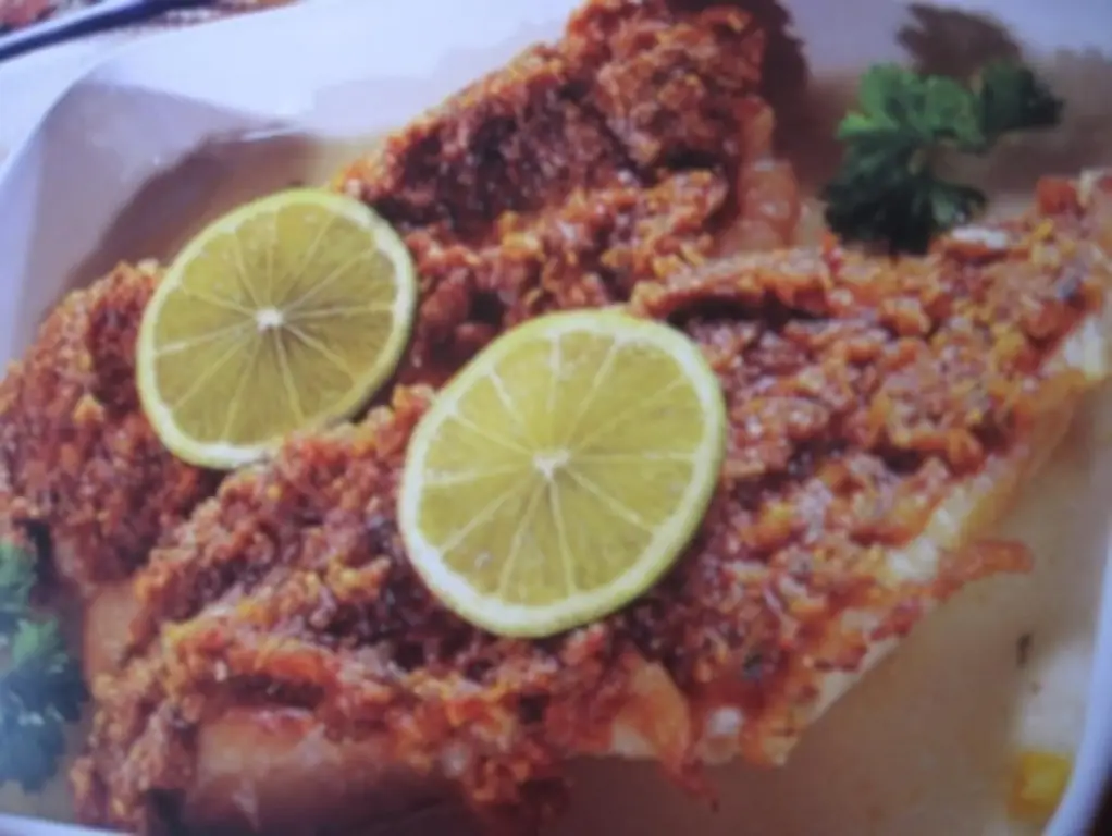 Острая запеканка из морского окуня