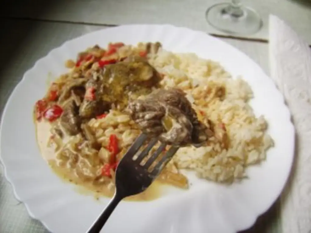 Мясо: Стейки на вешенках в перце